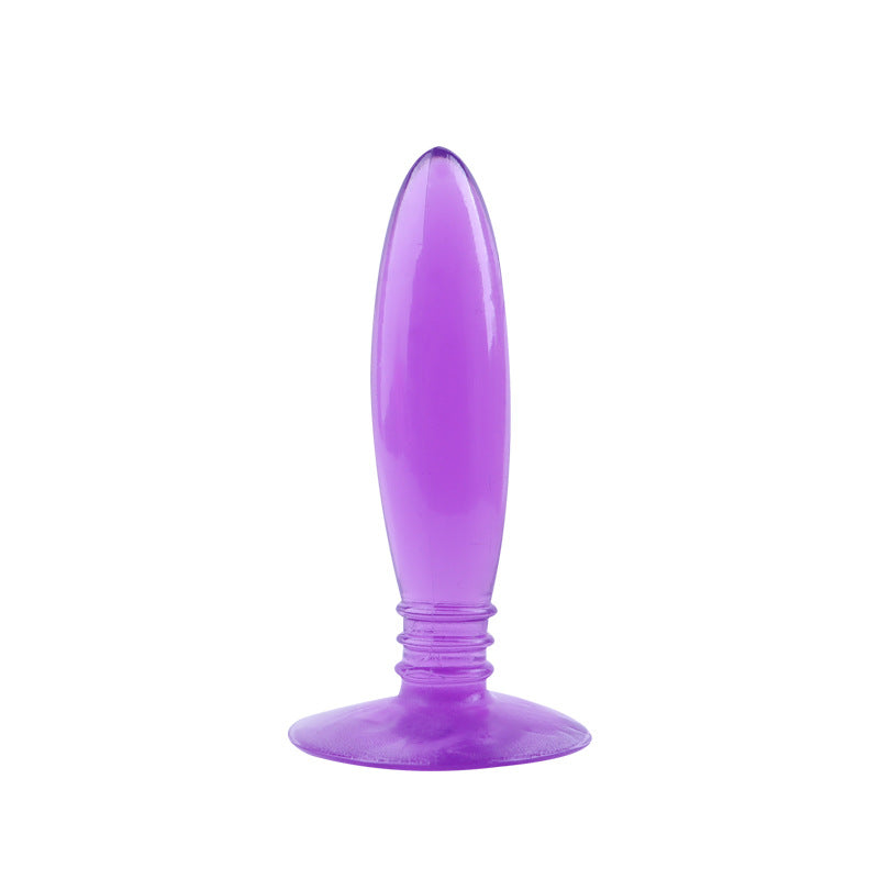 Silicone Back Court Bullet Butt Plug for Men and Women - Pink & Purple