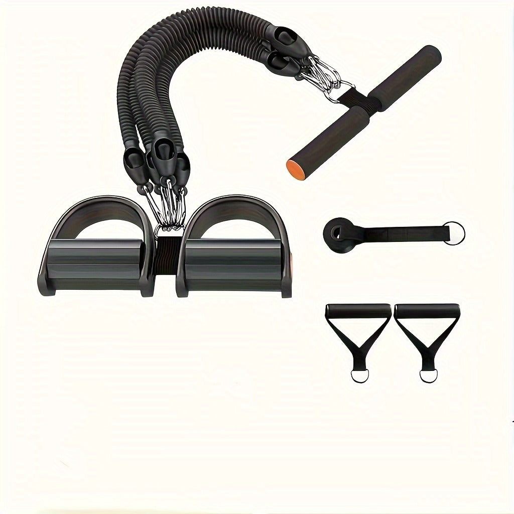Adjustable Resistance Tension Bands Set with Foot Pedals & Handles