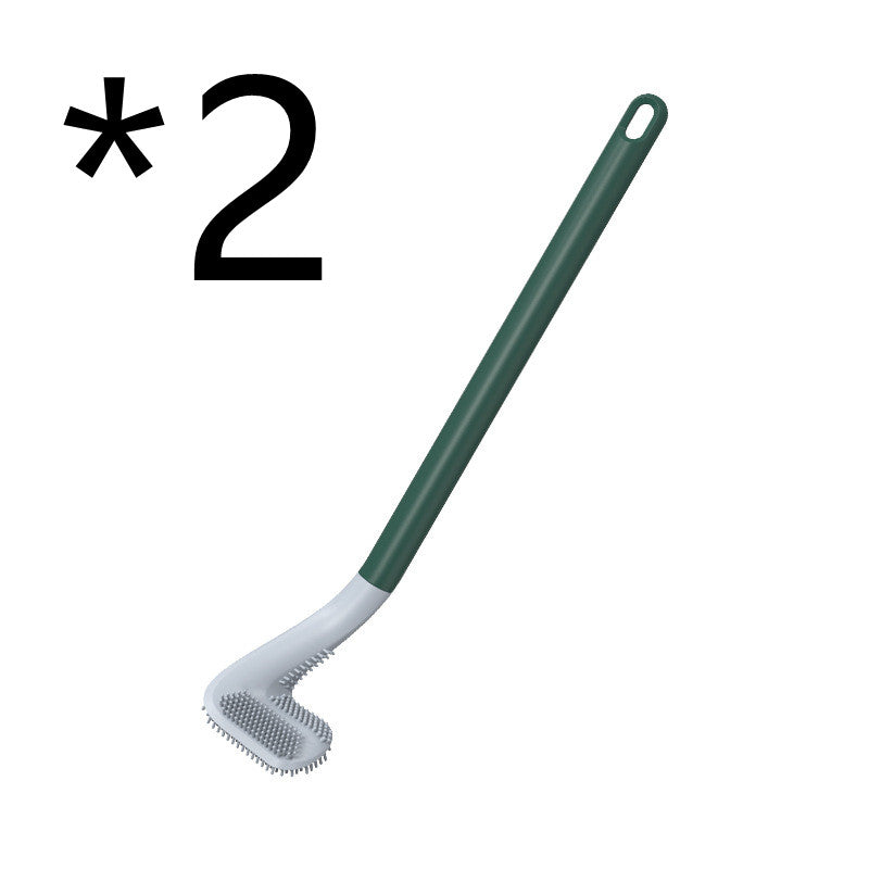 Long Handle Plastic Toilet Brush with No Dead Ends - Easy Cleaning & Hanging Option