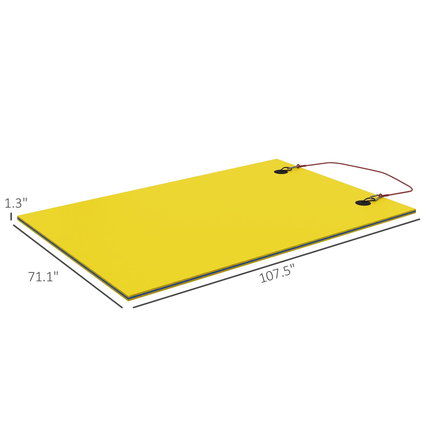 Floating Water Pad for 2 Adults - Yellow Lily Pad Mat