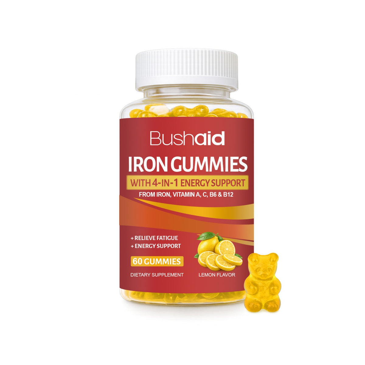 Multivitamin Gummies - Vitamin C, B6, B12, A & Iron - 60 Count