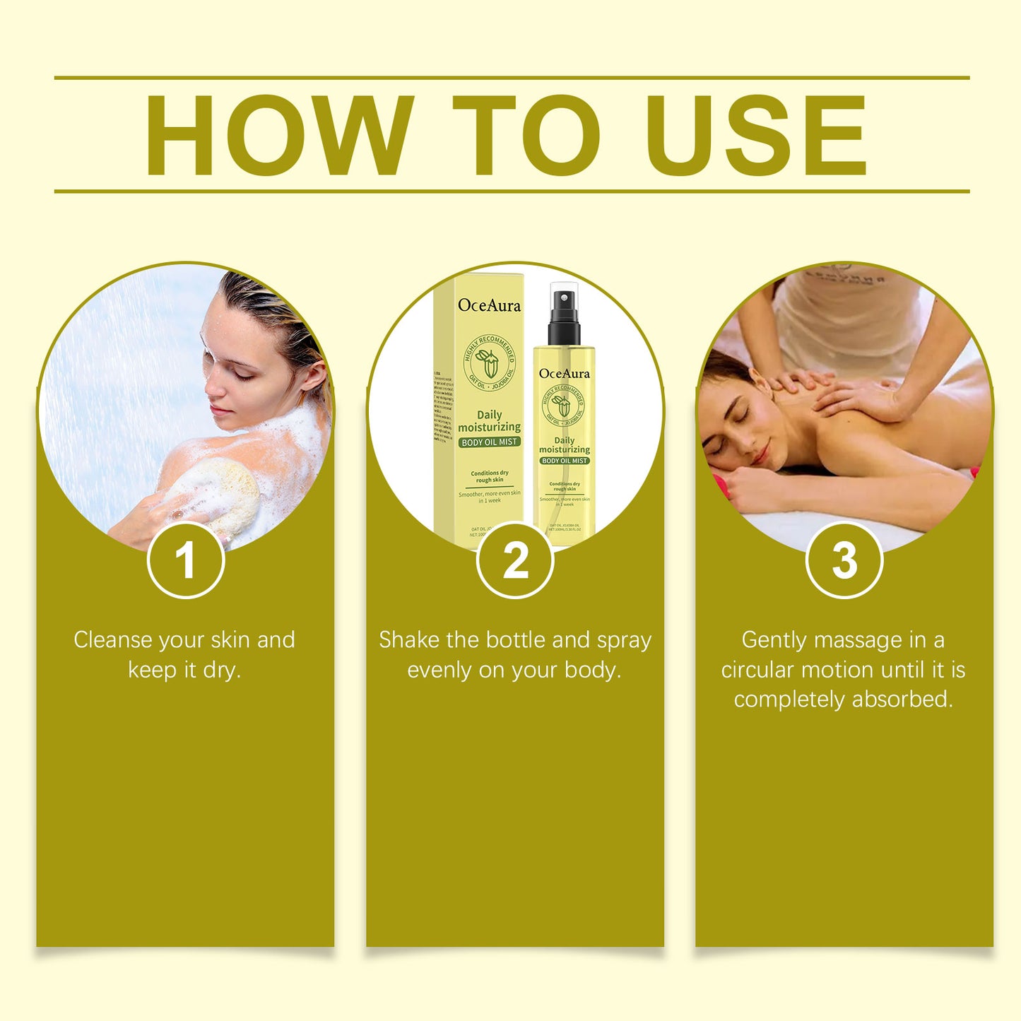 Vitamin E Moisturizing Body Oil - Hydrating Jojoba & Oat Skin Care, 100ml