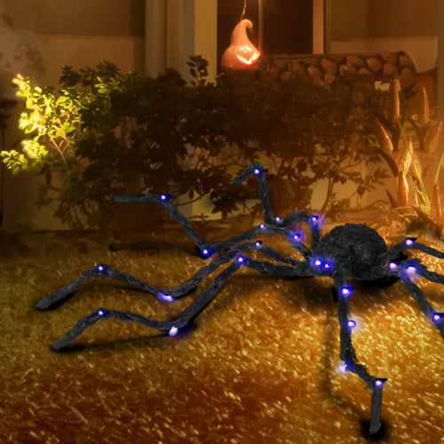 Light-Up Oversized Spider Halloween Decoration - Bendable Legs