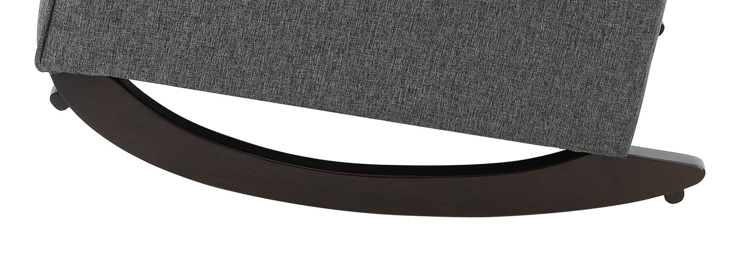 Gray Fabric Rocking Chair - Stylish & Comfortable Design