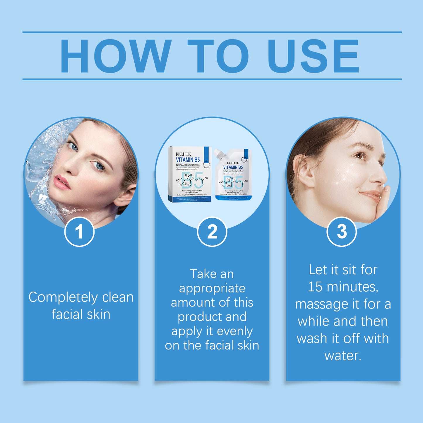 Vitamin B5 Salicylic Acid Gel Mask - Pore Cleansing & Moisturizing Face Care