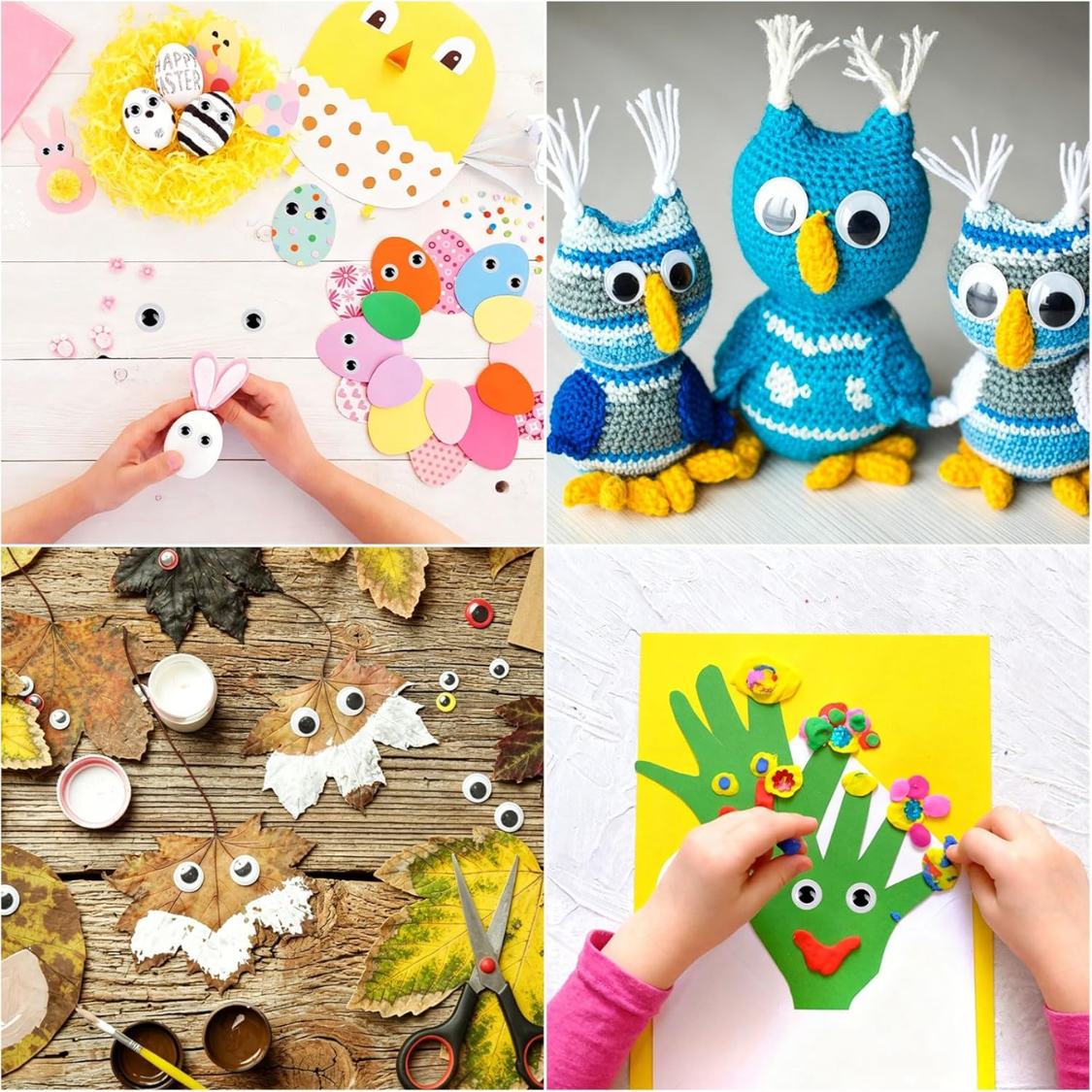 500 Self-Adhesive Black Wiggle Googly Eyes - Craft Supplies
