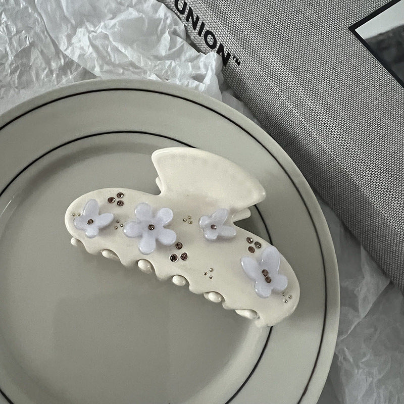 Acetate Hair Clip - Women's Rhinestone Hairpin