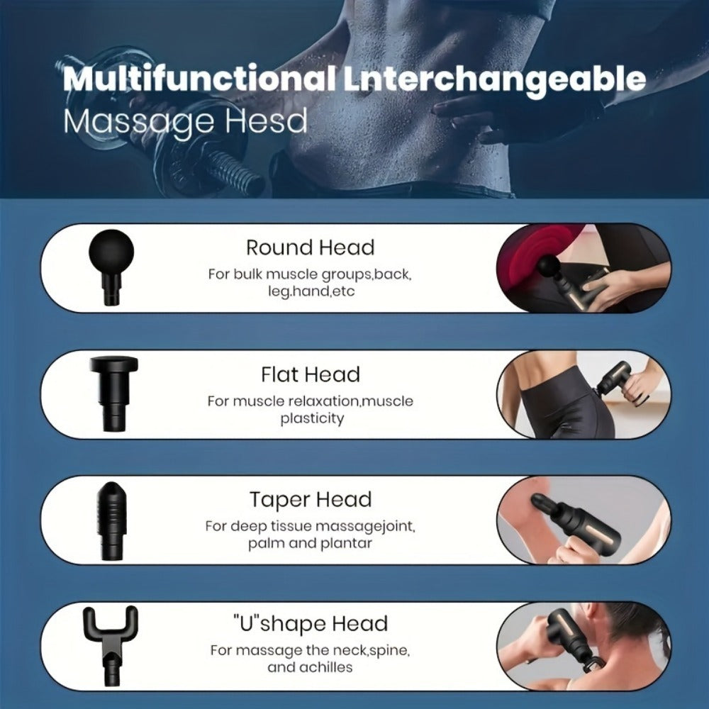 Portable Muscle Relaxer Fascia Gun Mini Massager USB Rechargeable