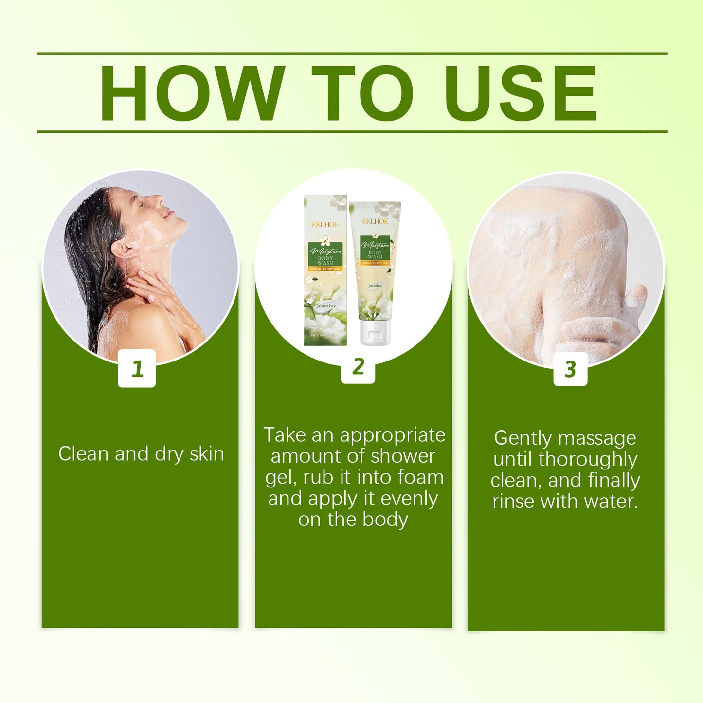Jasmine Moisturizing Body Wash - Gentle Cleansing & Smoothing Formula
