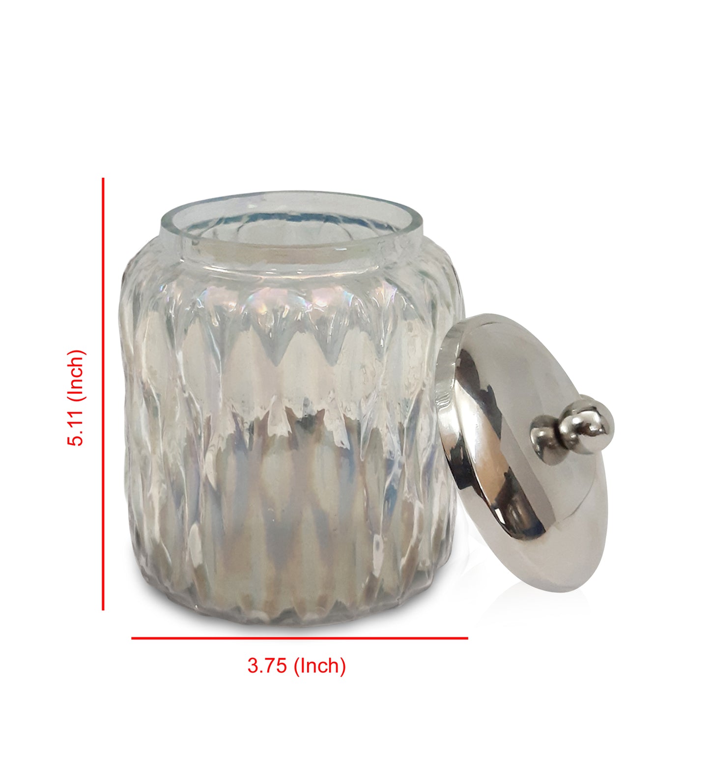 Glacier Vanity Glass Jar Stylish Storage For Cotton