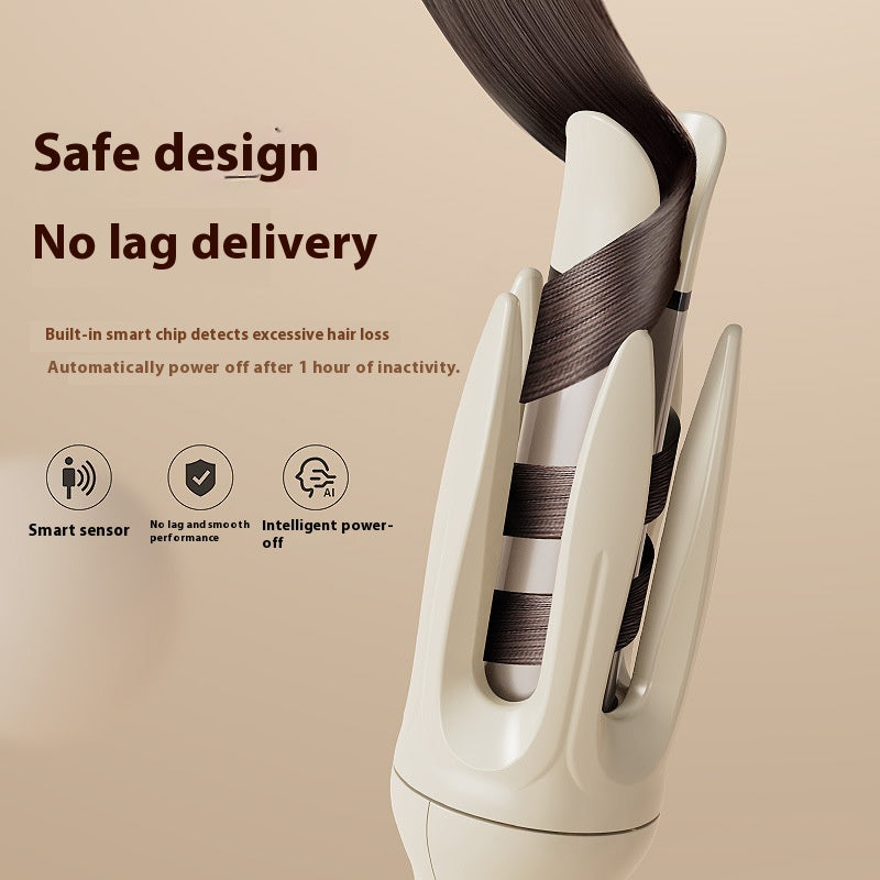 Automatic Curling Iron Pink with Negative Ion Technology, Long-Lasting Waves
