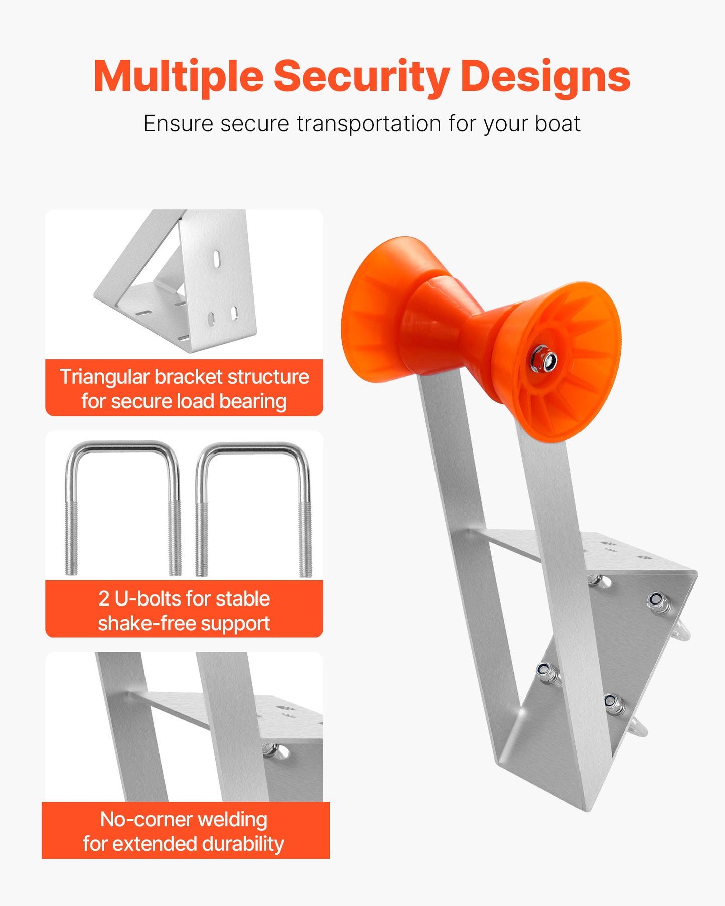 Boat Winch Stand with Roller for 2-3 Inch Posts - Marine Trailer Accessory