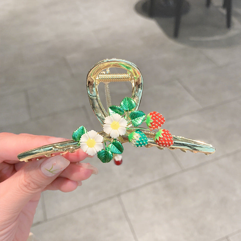 Strawberry Hair Clip Metal Alloy - Multiple Colors