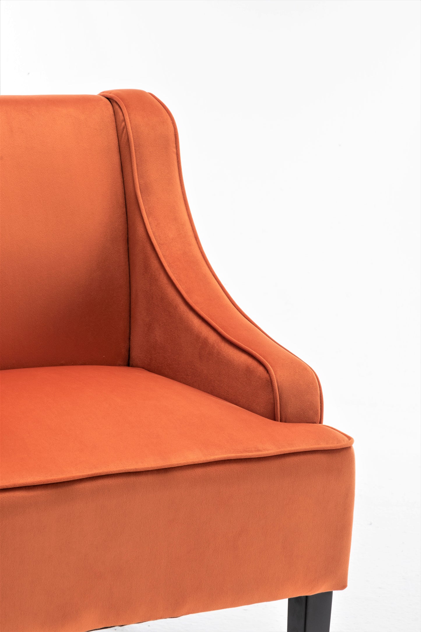 Versatile Upholstered Side Chair, Solid Wood Frame With Recessed