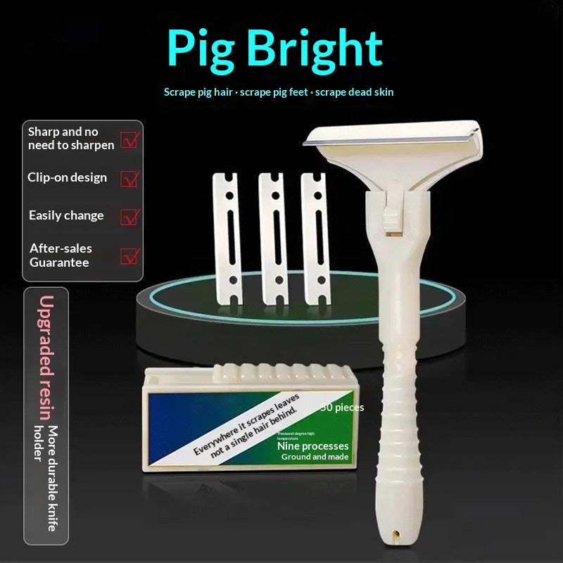 Hair Removal Blade Set with Stainless Steel Scraper - Long-lasting & Reusable