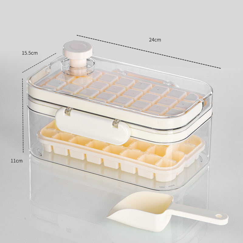 Silicone Ice Cube Mold with Single & Double Layer Options - Square Design