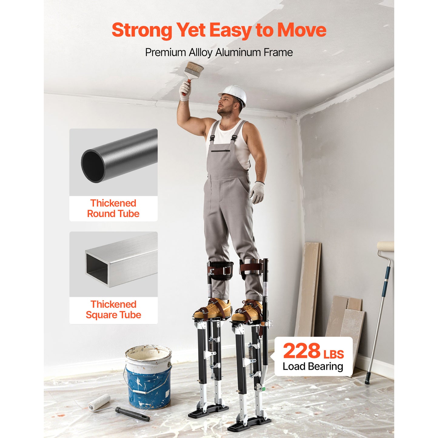 Adjustable Drywall Stilts, 19.1–31.1 Inches Aluminum Painter & Decoration Supports