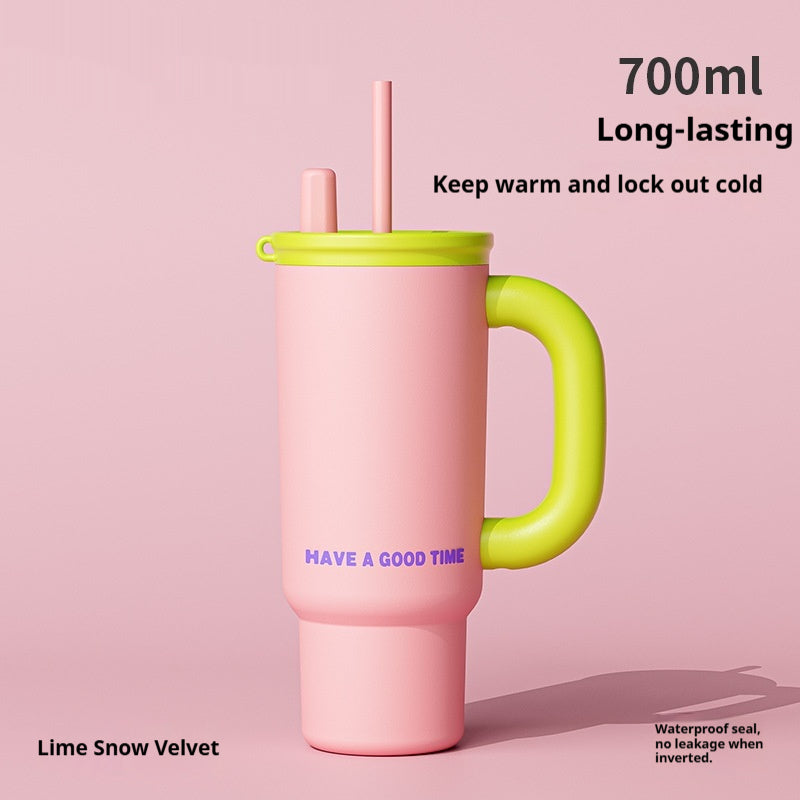 Insulated Stainless Steel Mug 700ml - White, Black & Natural Colors