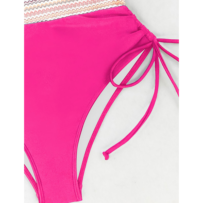 High Waisted Two-Piece Bikini Set with Tummy Control