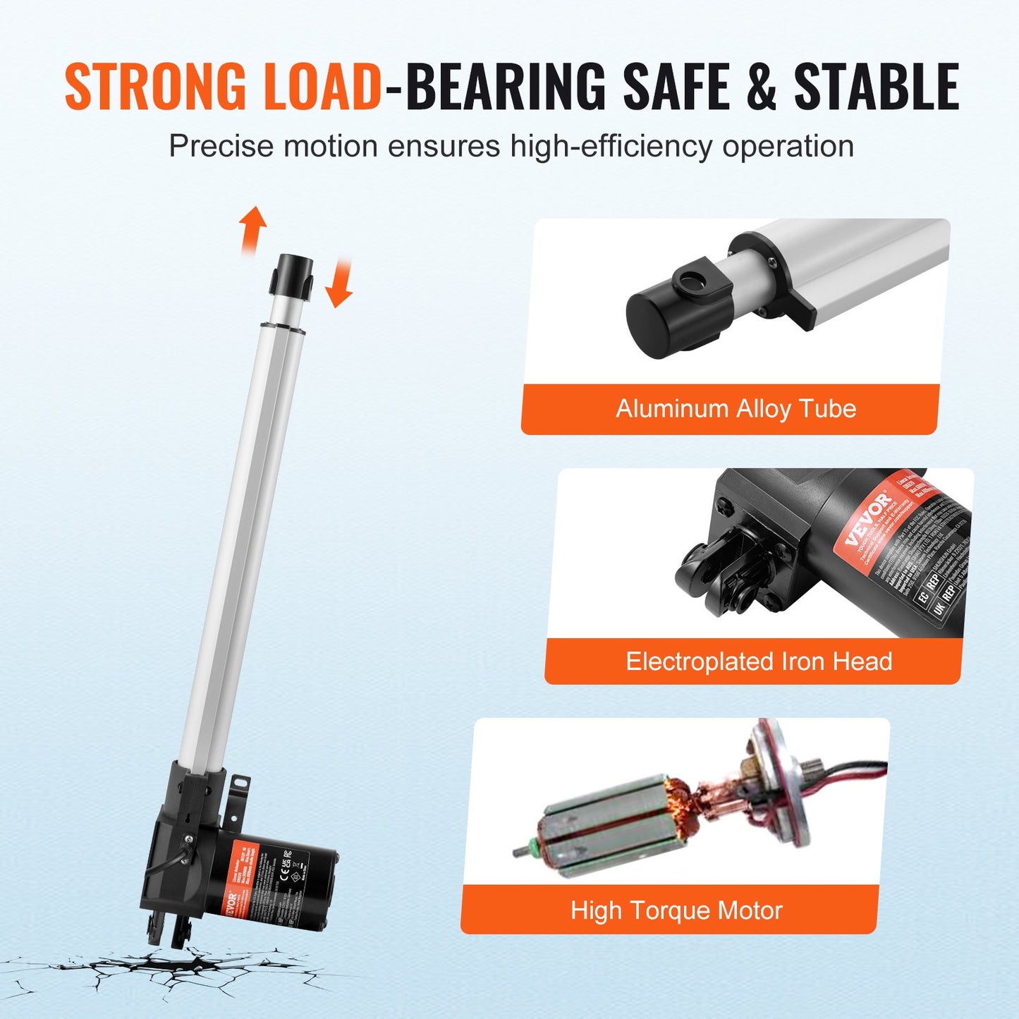 12V Heavy Duty Linear Actuator 14 Inch 1320lbs/6000N with IP44 Protection