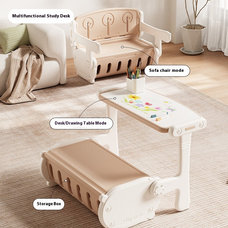 Children's Multifunctional Learning Desk and Chair Set - Modern Kids Furniture