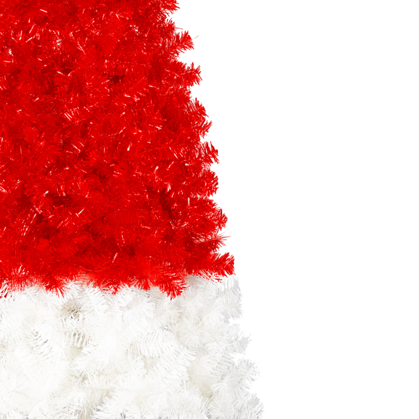 6FT LED Lighted Santa Hat Shaped Artificial Christmas Tree