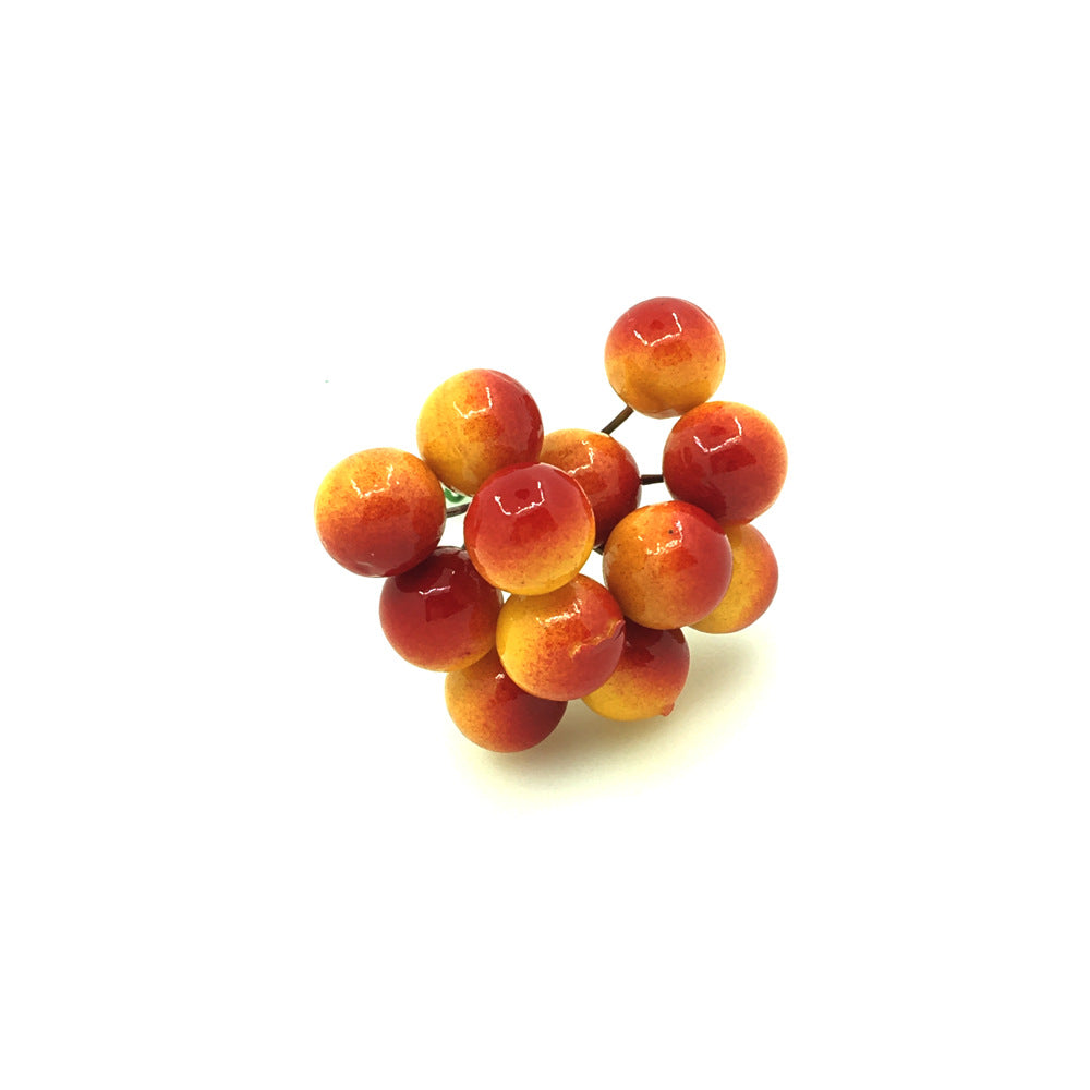 Holiday Cherry Ornament Set - Hanging Christmas Decorations for Tree, Gift, Wall