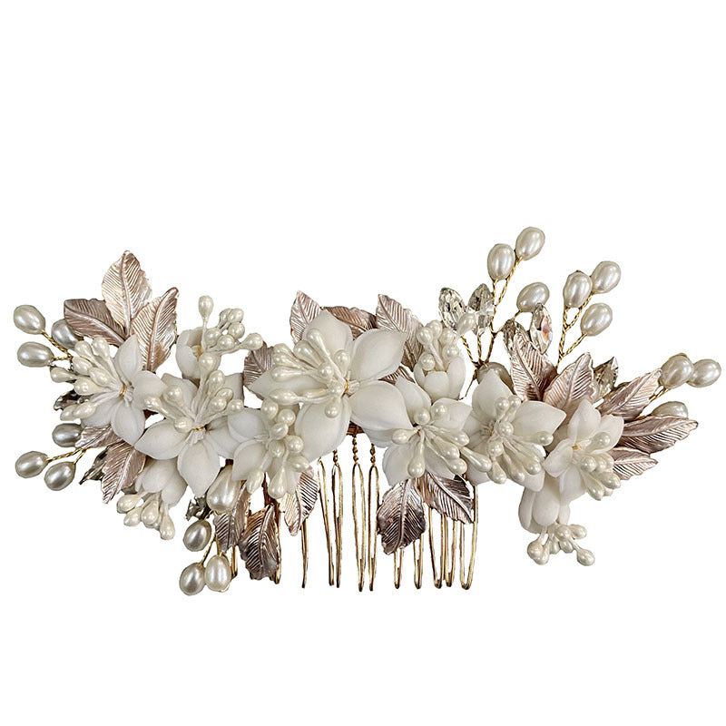 Wedding Pearl Flower Hair Comb Headwear
