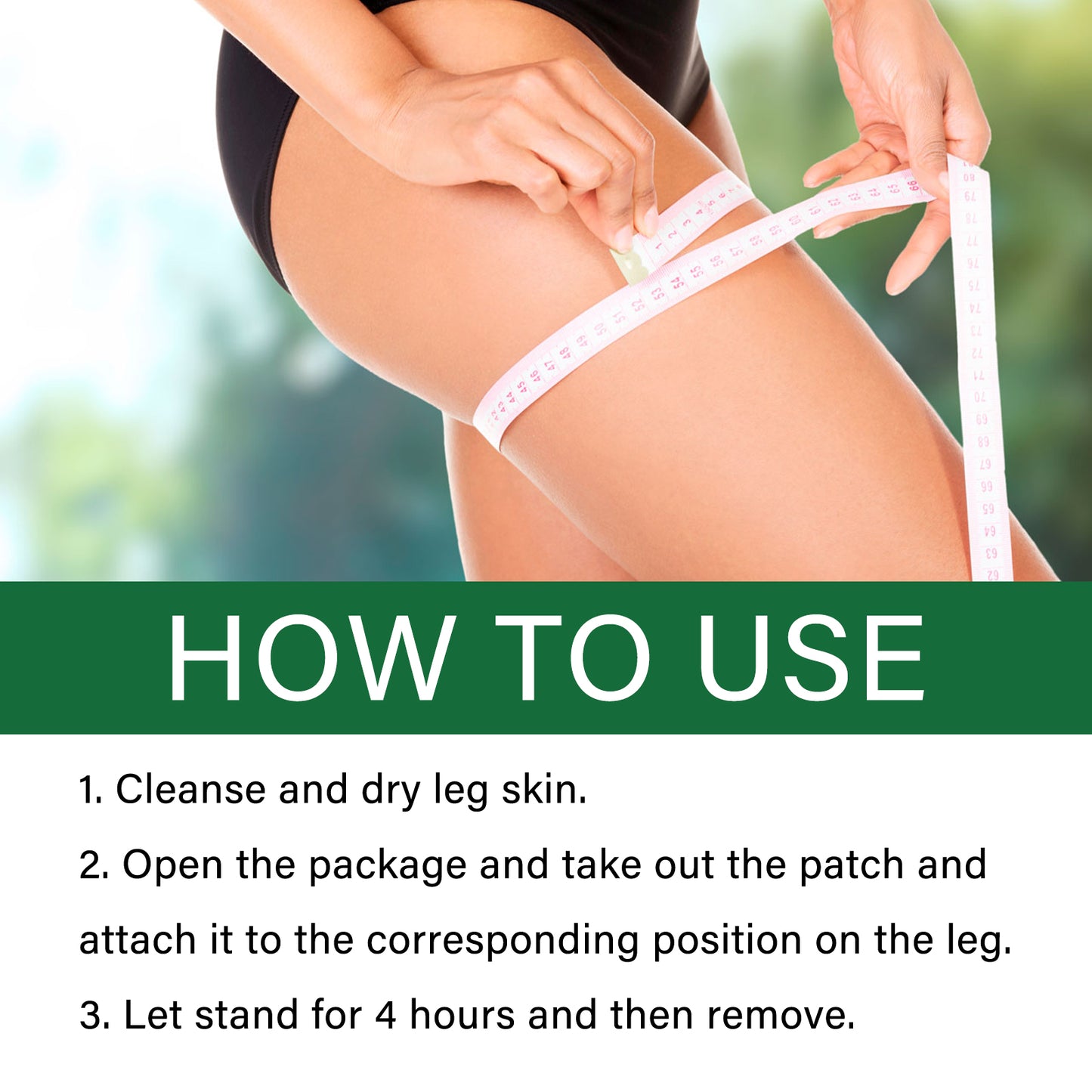 Herbal Leg Slimming Patches - 30 Count Wormwood & Ginger Extract