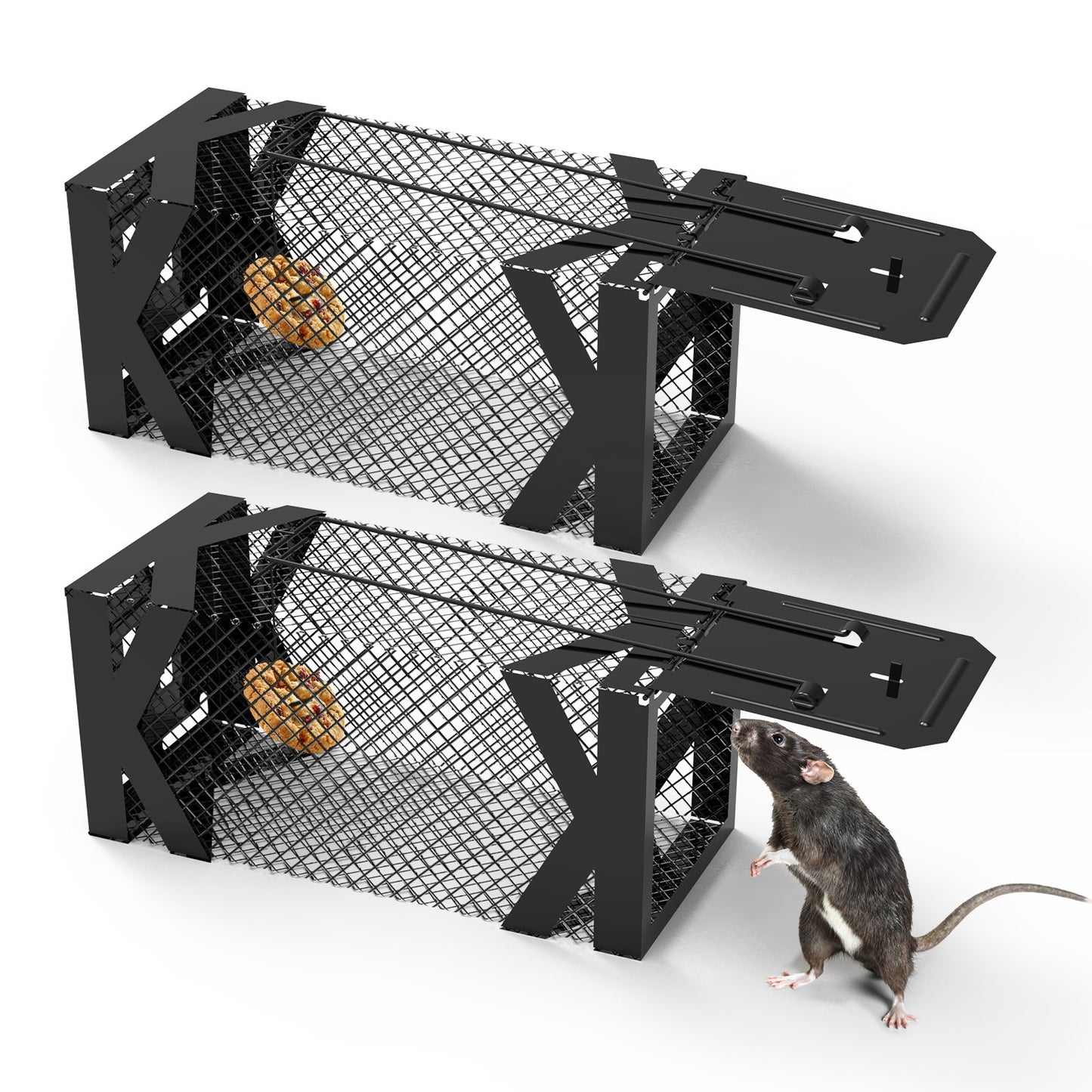 Humane Live Mouse Trap Cage - 2 Pcs Reusable Rodent Traps