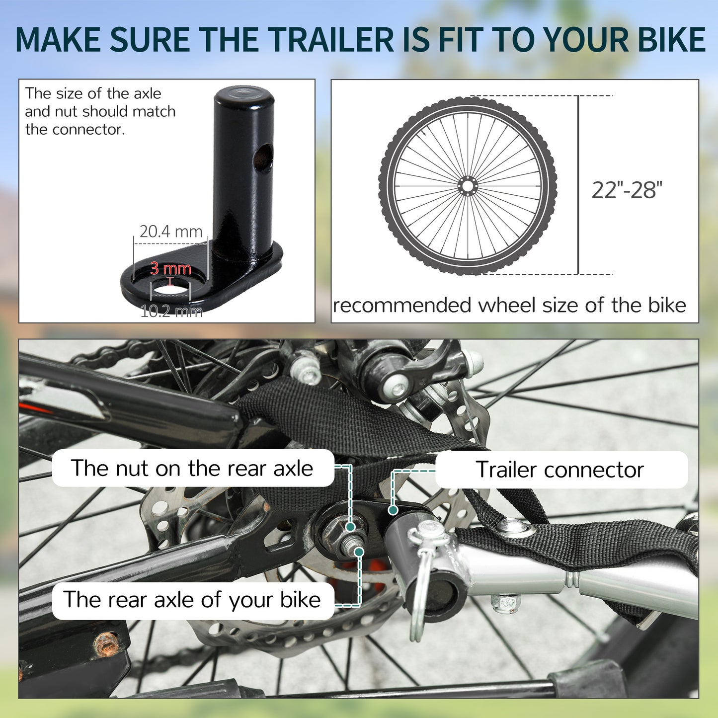 Bicycle Cargo Trailer with Removable Cover - 20" Wheels, Red
