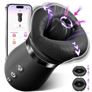Female Tongue Licking Sucking Vibrator - Negative Suction, Multiple Variants