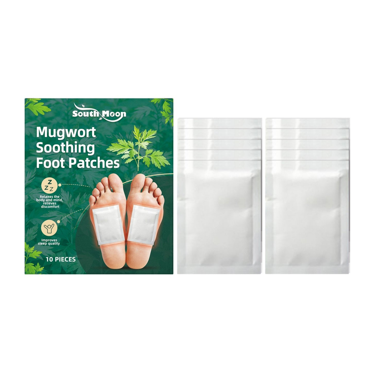 Wormwood Foot Patch Set - Soothing & Natural Foot Care - 10 Pieces