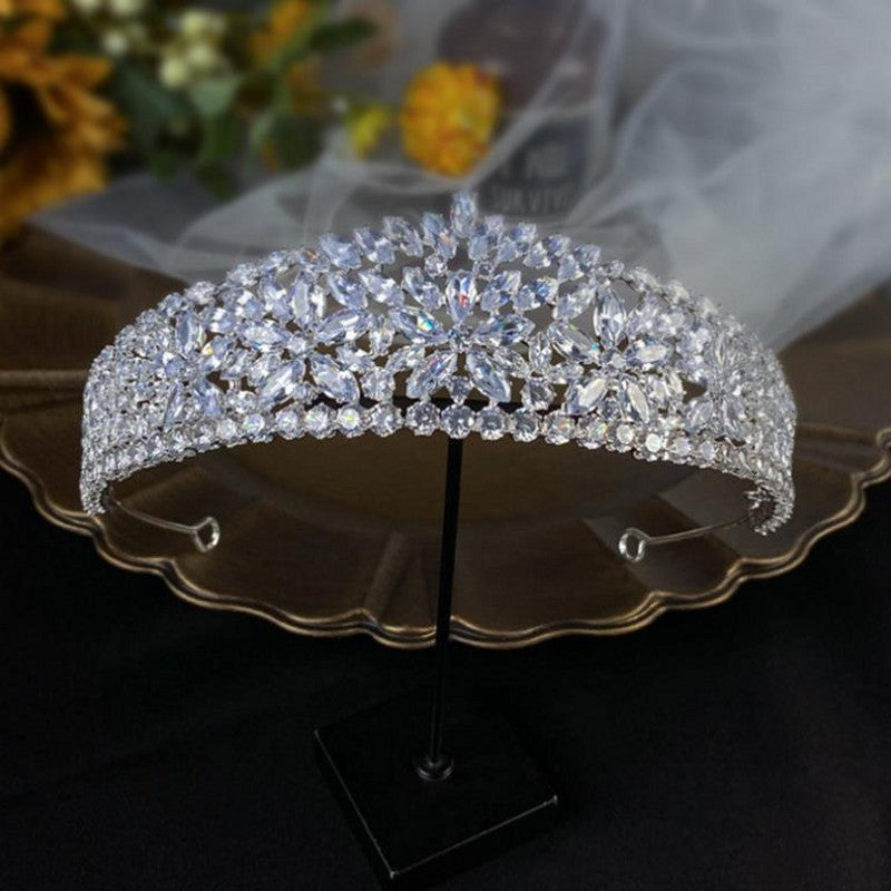 Zircon Crown Headpiece - Alloy Hair Accessory