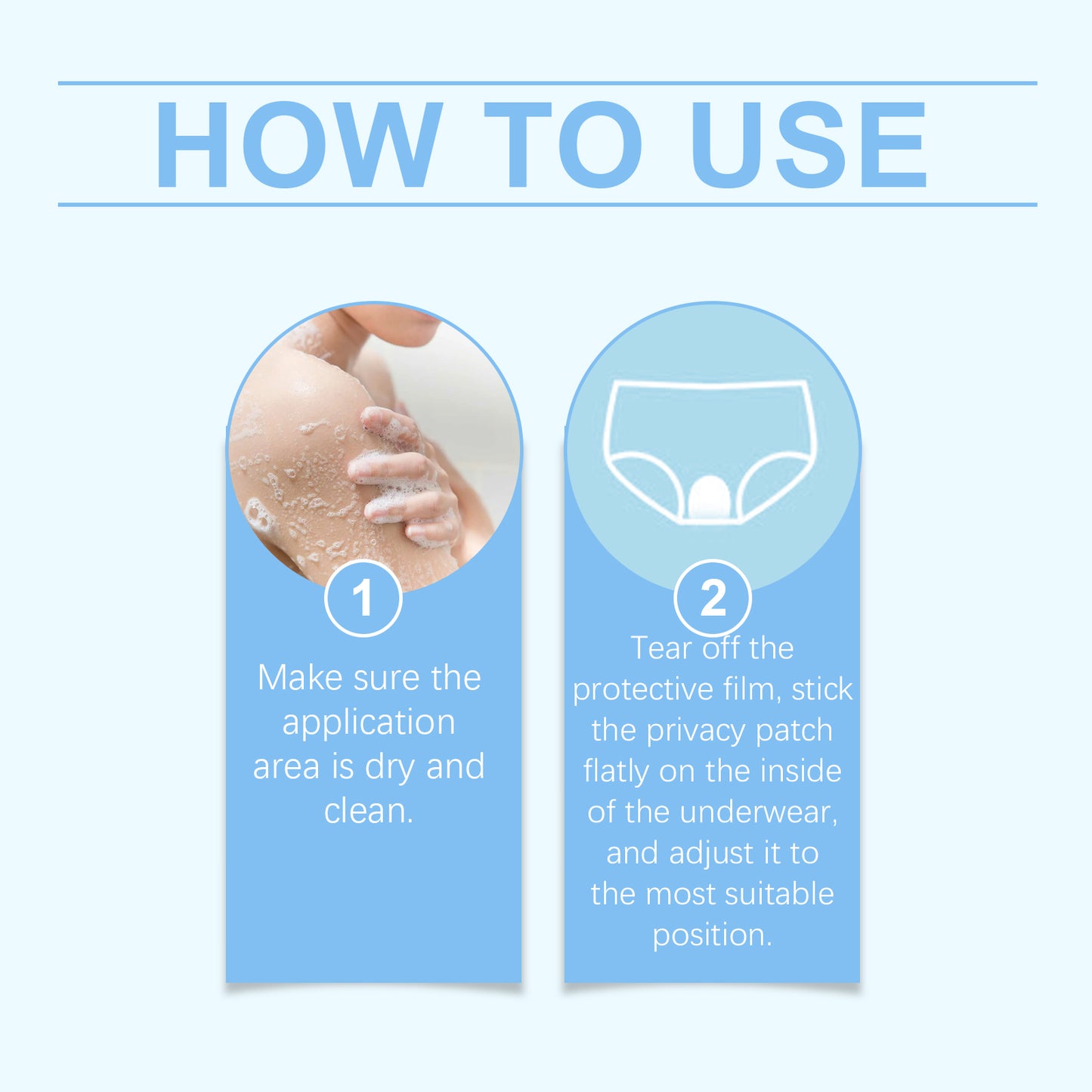 Silicone Body Patch for Intimate Skin Protection - 2 Piece Set