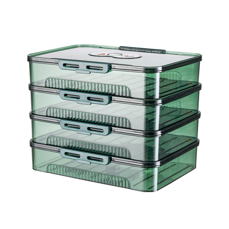 Food Grade Airtight Dumpling Storage Box - Freezer Safe, Multi-Layer Containers