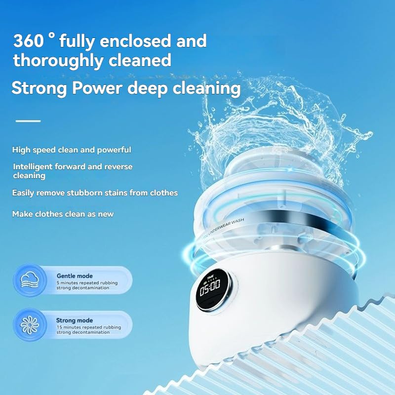Portable Travel Washing Machine 1.2L Compact & Quiet for Dorms & Trips