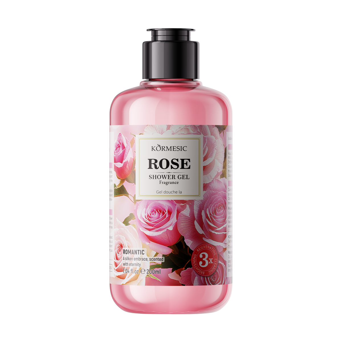 Rose Fragrance Shower Gel - Fresh Floral Scent, 200ml Bathroom Storage