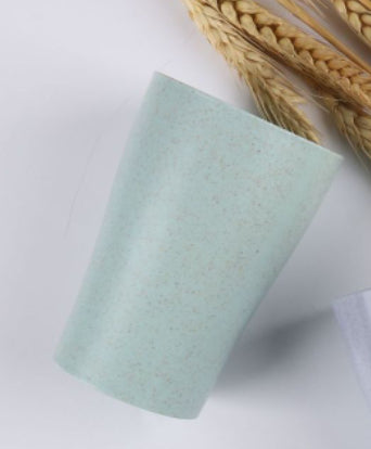 Reusable Water Cup for Household Use - Eco-Friendly Wheat Straw & PP, 201-300ml