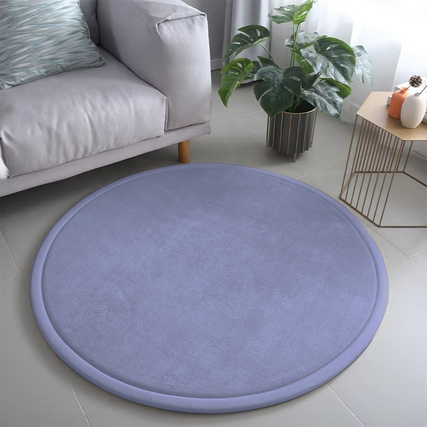 Japanese-Style Minimalist Shatter-Resistant Tatami Floor Mat - 140x140cm, Thick Cushion for Kids & Home