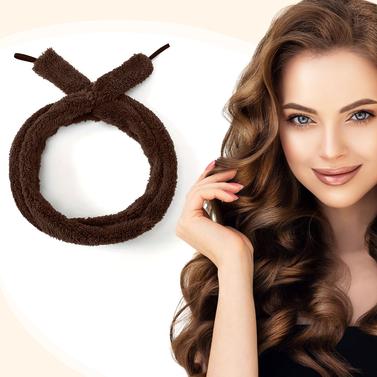 Satin Heatless Hair Curler Set - Overnight Frizz-Free Curling Rod