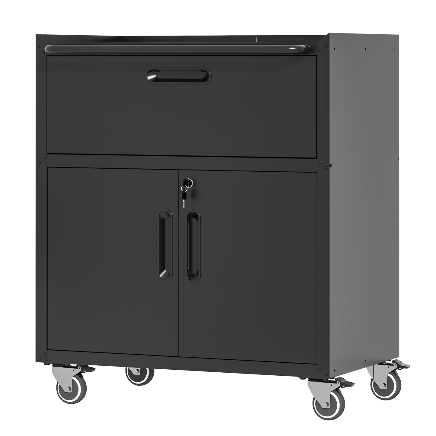 Sturdy And Durable Metal Tool Cabinet For Garage With Wheels - Mobile