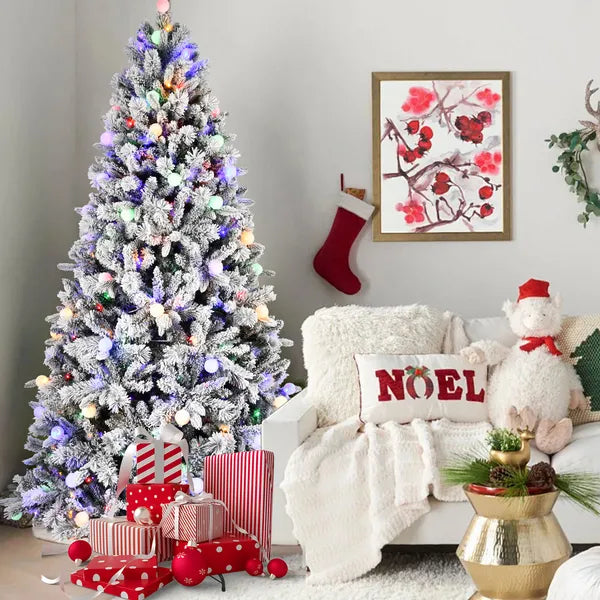 8ft Artificial Christmas Tree with 470L Warm White Lights