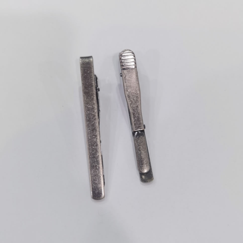 Minimalist Brass Tie Clip for Men - Gold, Silver, Gun Black & More