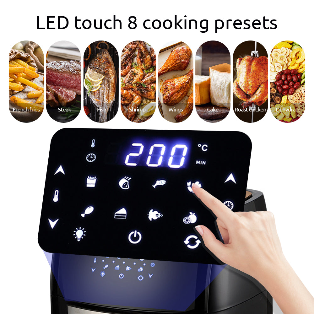 12L Large Capacity Home Air Fryer with Touch Screen Control