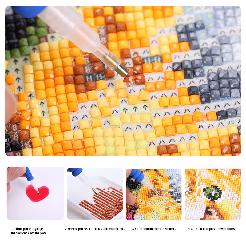 Diamond Painting Cross Stitch Kit for Christmas Snow Art Home Decor - Square 20x25cm