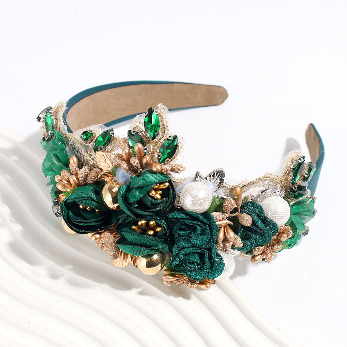 Baroque Rhinestone Pearl Headband – Multiple Colors