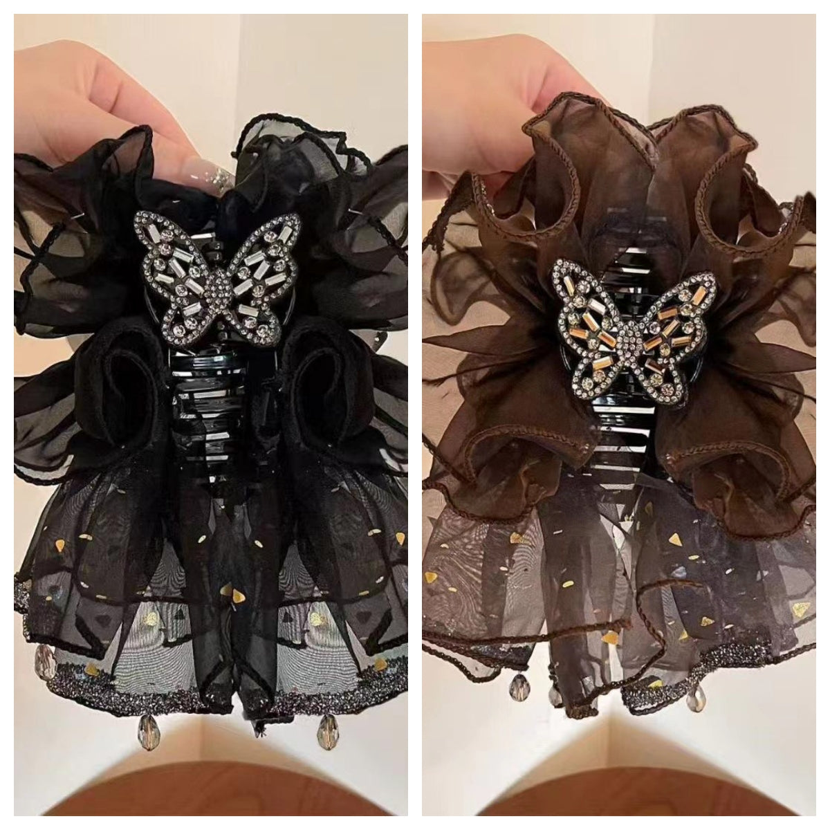 Fluffy Bow Hair Clip - Multiple Colors