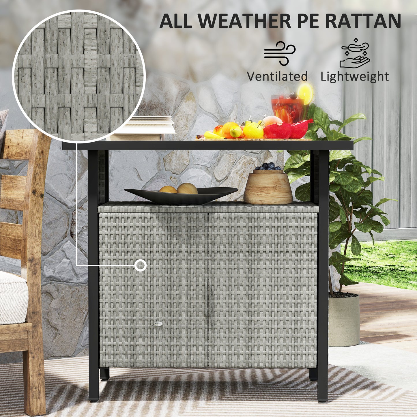 Outdoor Pool Towel Storage Cabinet Organizer, Bar Table With Shelf