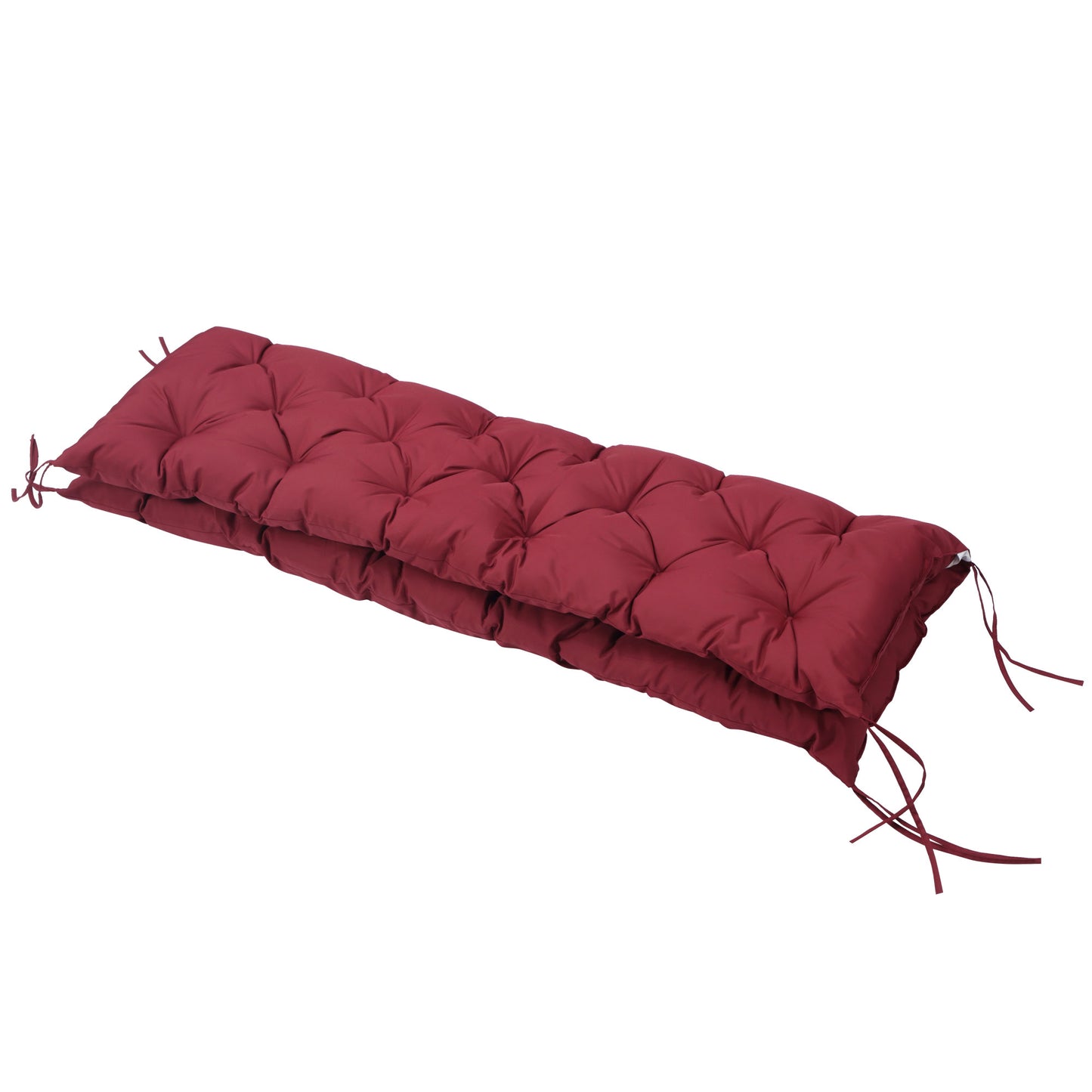 59" x 38" Tufted Outdoor Bench Cushion - Wine Red